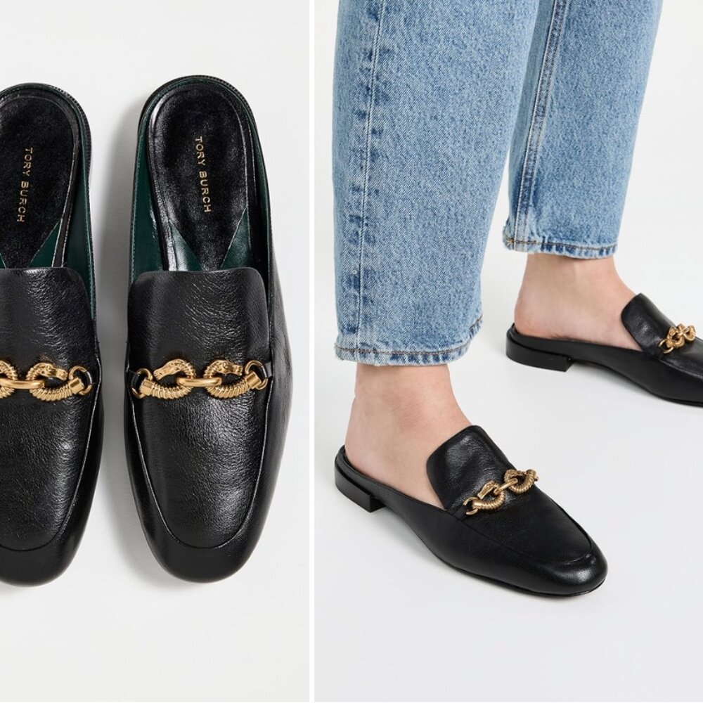 Tory Burch Jessa Backless Loafers - Size 11